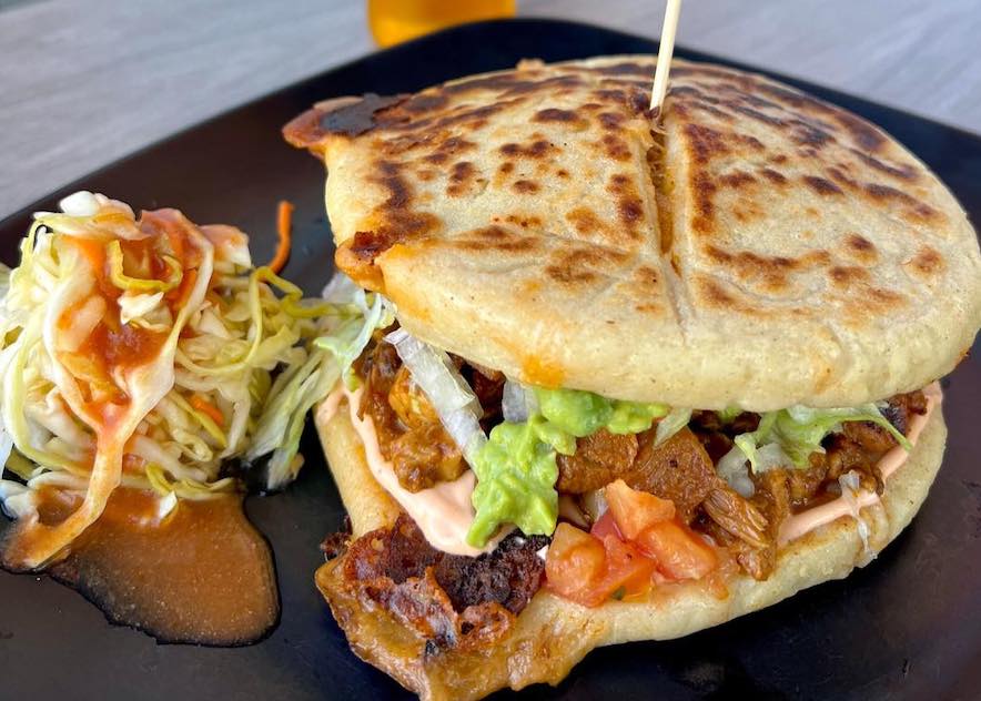 Pupusa burger from Don Julio's