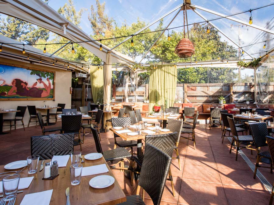 Girl and the fig restaurant has a spacious patio