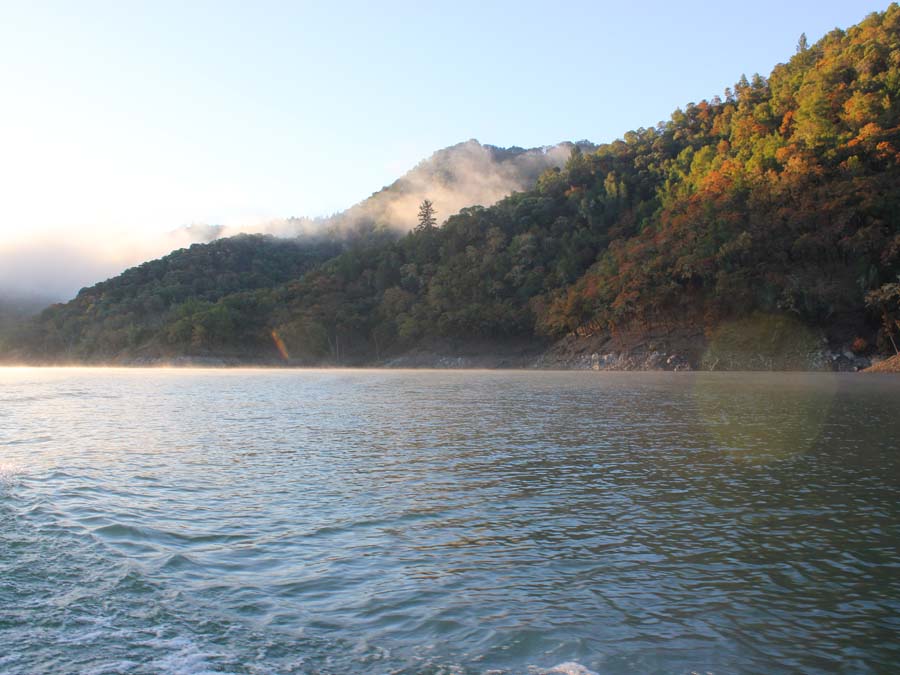 Calm waters in the lake