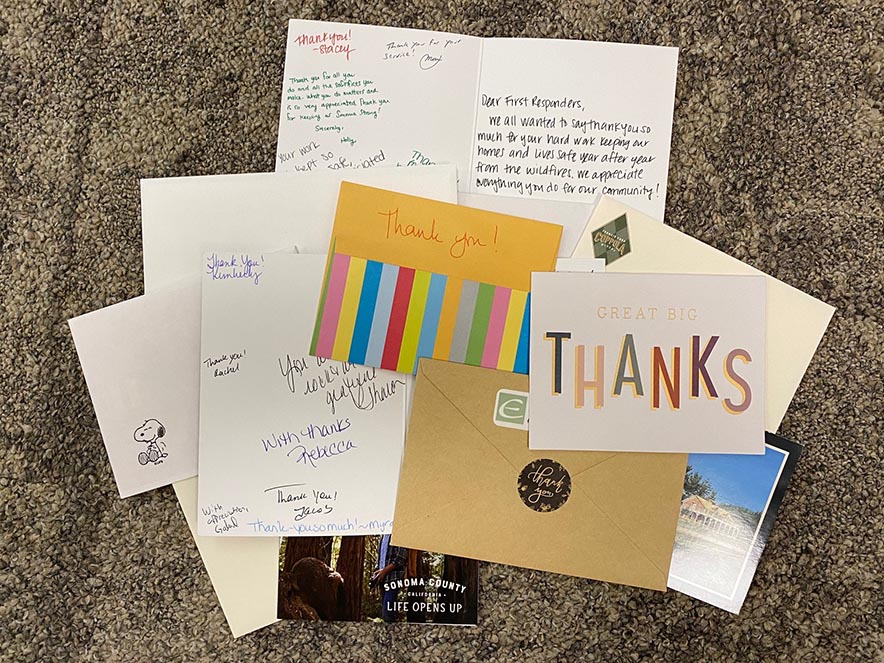 Image of a collection of Thank You cards.