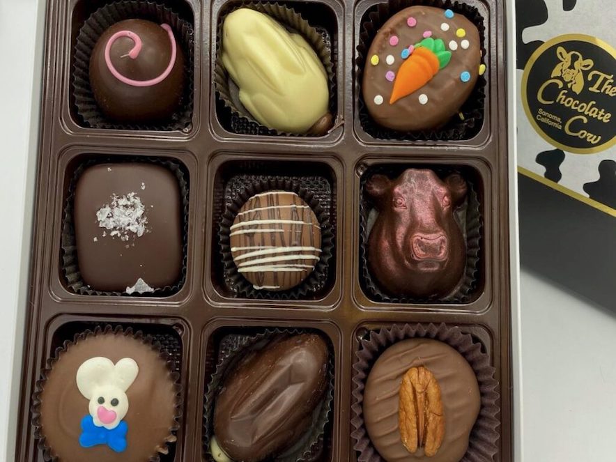 Box of handmade chocolates from The Chocolate Cow 