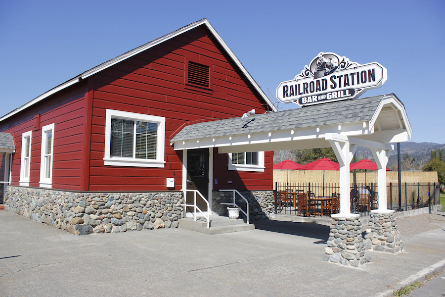 Cloverdale's Railroad Station Grill was the former depot on the San Francisco and Northern Pacific Railroad 