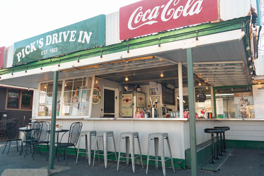 Pick's Drive-In in Cloverdale was first opened in 1923