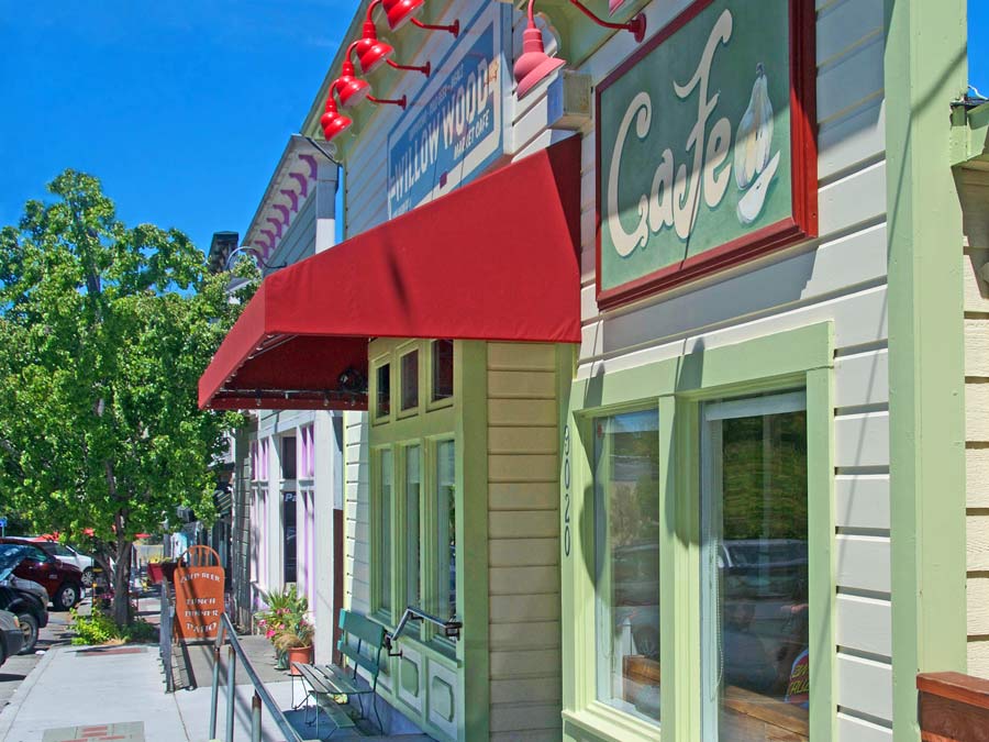 The exterior of Willow Wood Market Cafe, Graton