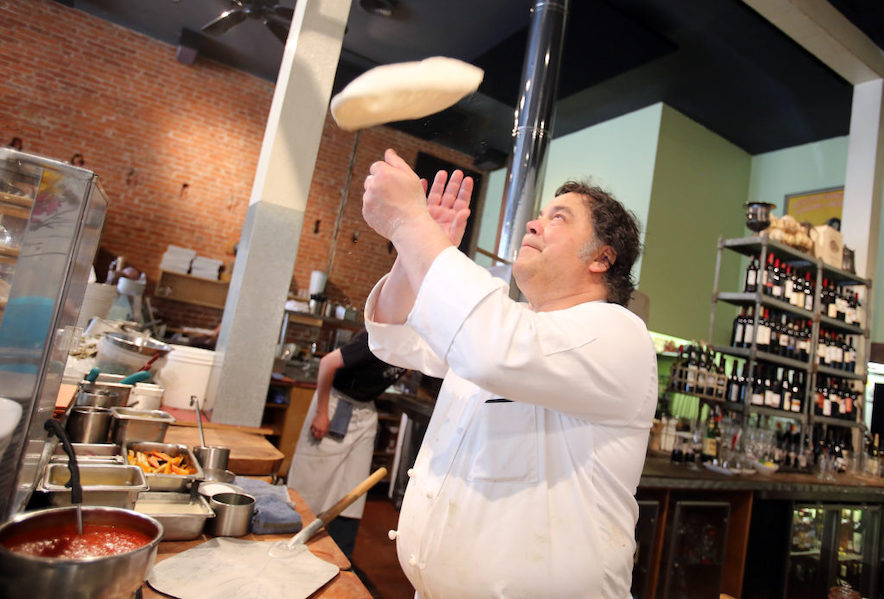 The Pizza Bianca at Central Market in Petaluma—Photo by Crista Jeremiason