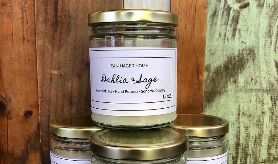 Dahlia & Sage signature scented candle from Jean Hager Home