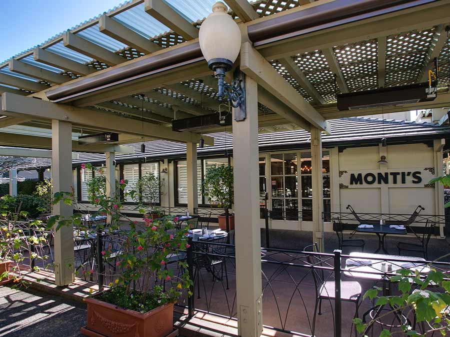 The welcoming outdoor patio at the restaurant