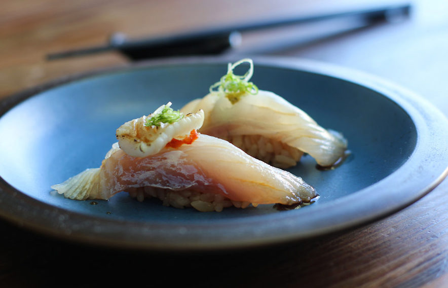 Snapper sushi at Sushi Kosho in Sebastopol. (Heather Irwin)