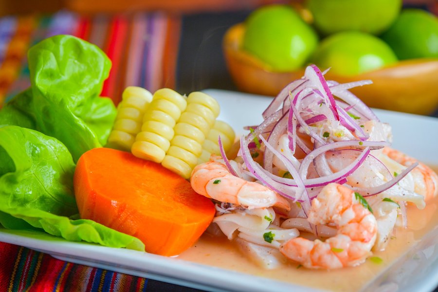 Prawn ceviche from Inca's Peruvian Cuisine in Sebastopol