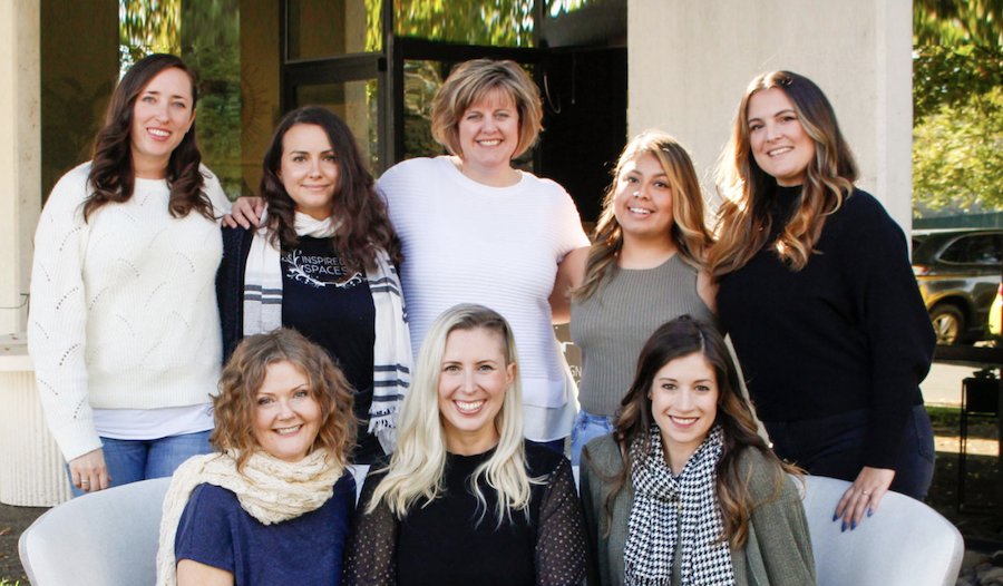 Natasha Stocker (seated, center) and her team at Inspired Spaces Design