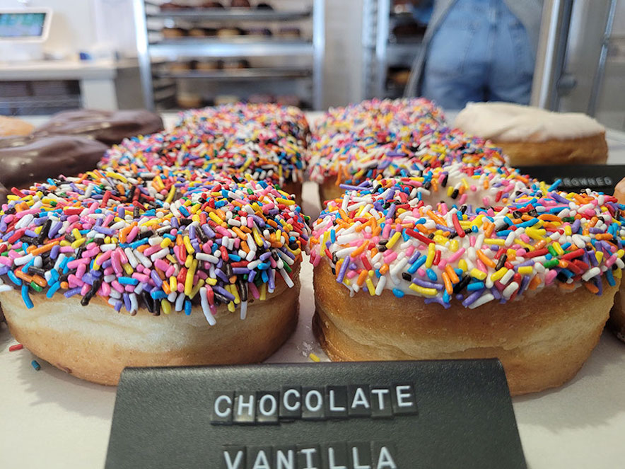 Sprinkled Doughnuts from Johnny Doughnuts—Photo by Heather Irwin/Sonoma Magazine