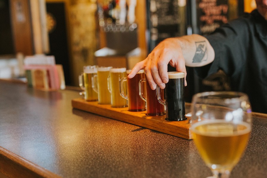 Beer tasting at Olde Sonoma Public House