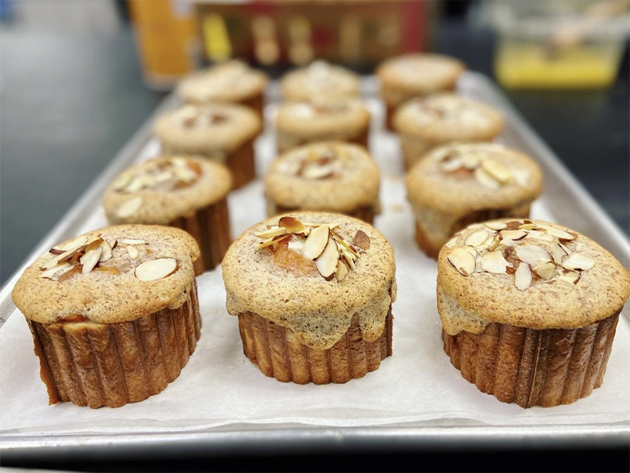 pastries with almonds