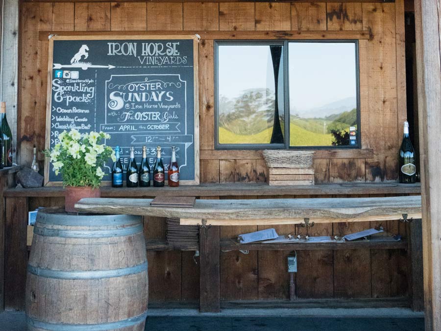 The tasting barn at Iron Horse Vineyards, Sebastopol