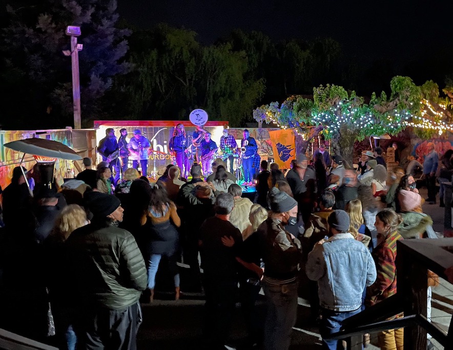 Outdoor stage at Whiskey Tip in Santa Rosa