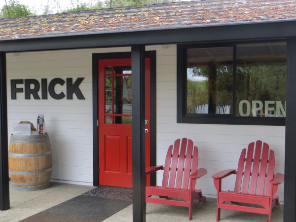 Exterior of the tasting room at Frick Winery 