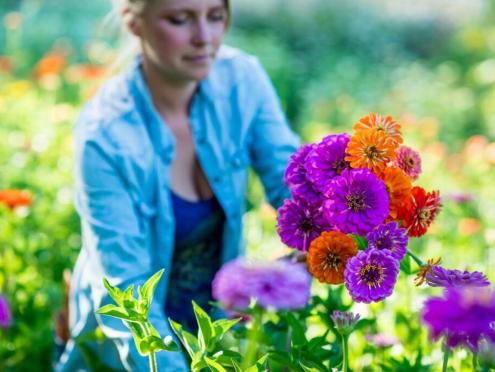 Hedda Brorstrom's Full Bloom Flower Farm has bouquets to go, plus arrangements for events and a flower CSA—Photo by Dawn Heumann