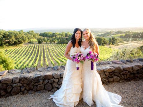 Brides at Paradise Ridge Winery